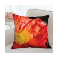 Pavot à cœur - Coussin